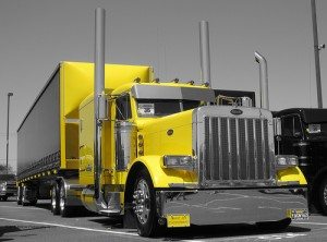 Yellow Semi Truck